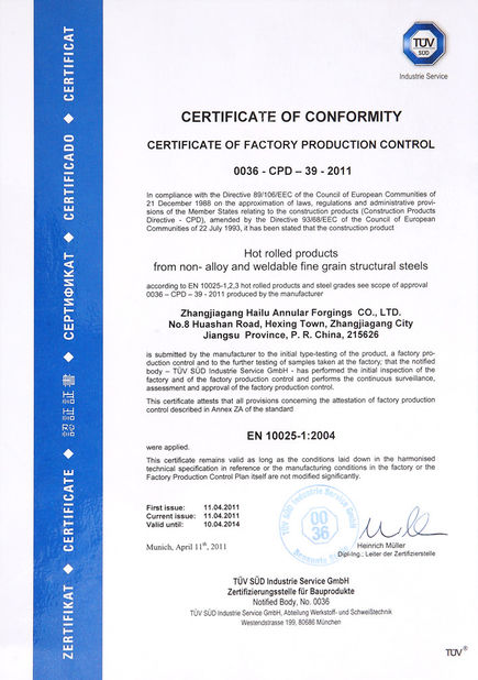 China JIANGSU HUI XUAN NEW ENERGY EQUIPMENT CO.,LTD Certificaciones